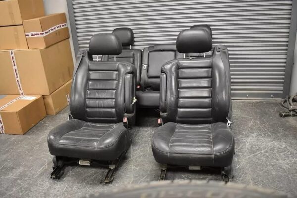 DMG 2005-2007 Hummer H2 1st & 2nd Row Black Leather Seats Ebony-481 OEM