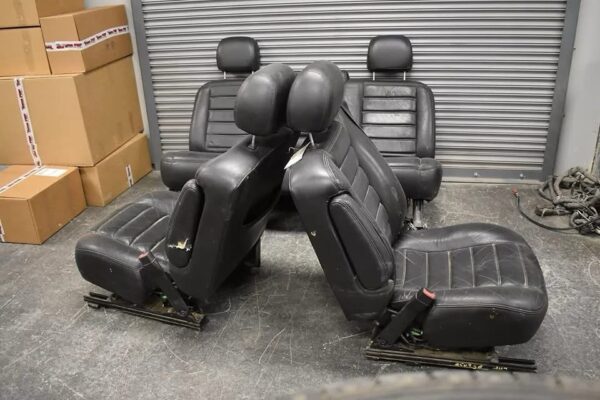 DMG 2005-2007 Hummer H2 1st & 2nd Row Black Leather Seats Ebony-481 OEM