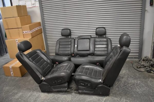 DMG 2005-2007 Hummer H2 1st & 2nd Row Black Leather Seats Ebony-481 OEM